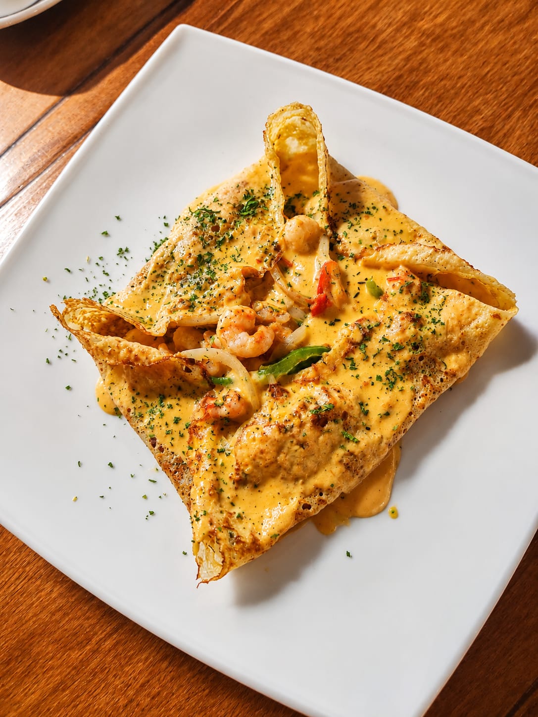 Crepe de Camaron en su salsa