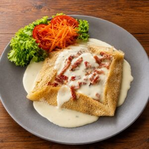Crepe de carne y tocino