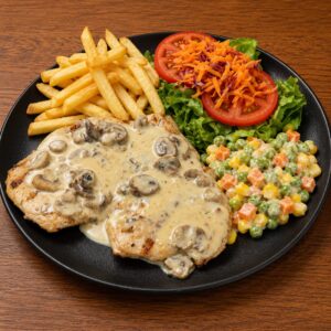Pollo en Salsa de Champiñones