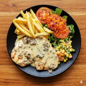 Pollo en Salsa de Champiñones